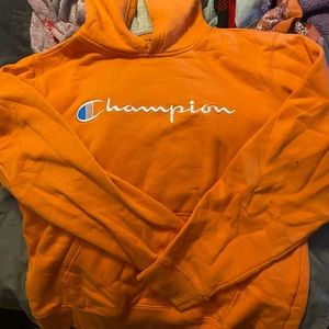 orange boys champion hoodie